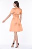 ColsBM Paloma Salmon Modest Short Sleeve Zip up Satin Knee Length Pleated Mother of the Bride Dresses