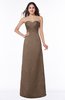 ColsBM Hilary Bronze Brown Modest Strapless Sleeveless Criss-cross Straps Floor Length Evening Dresses