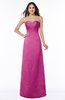 ColsBM Hilary Hot Pink Modest Strapless Sleeveless Criss-cross Straps Floor Length Evening Dresses