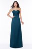 ColsBM Hilary Moroccan Blue Modest Strapless Sleeveless Criss-cross Straps Floor Length Evening Dresses