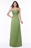 ColsBM Hilary Moss Green Modest Strapless Sleeveless Criss-cross Straps Floor Length Evening Dresses