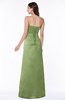 ColsBM Hilary Moss Green Modest Strapless Sleeveless Criss-cross Straps Floor Length Evening Dresses
