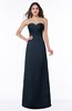 ColsBM Hilary Navy Blue Modest Strapless Sleeveless Criss-cross Straps Floor Length Evening Dresses