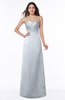 ColsBM Hilary Silver Modest Strapless Sleeveless Criss-cross Straps Floor Length Evening Dresses