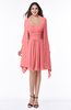 ColsBM Mila Coral Modest Fit-n-Flare Sweetheart Sleeveless Half Backless Chiffon Mother of the Bride Dresses