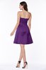 ColsBM Prudence Amaranth Purple Classic A-line Half Backless Knee Length Ruching Little Black Dresses