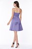 ColsBM Prudence Aster Purple Classic A-line Half Backless Knee Length Ruching Little Black Dresses