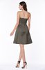 ColsBM Prudence Chocolate Brown Classic A-line Half Backless Knee Length Ruching Little Black Dresses