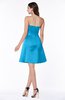 ColsBM Prudence Cornflower Blue Classic A-line Half Backless Knee Length Ruching Little Black Dresses