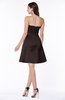 ColsBM Prudence Fudge Brown Classic A-line Half Backless Knee Length Ruching Little Black Dresses