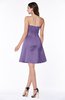 ColsBM Prudence Lilac Classic A-line Half Backless Knee Length Ruching Little Black Dresses