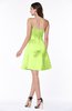ColsBM Prudence Lime Green Classic A-line Half Backless Knee Length Ruching Little Black Dresses