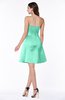 ColsBM Prudence Mint Green Classic A-line Half Backless Knee Length Ruching Little Black Dresses