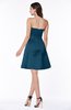 ColsBM Prudence Moroccan Blue Classic A-line Half Backless Knee Length Ruching Little Black Dresses