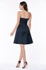 ColsBM Prudence Navy Blue Classic A-line Half Backless Knee Length Ruching Little Black Dresses