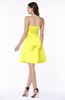 ColsBM Prudence Pale Yellow Classic A-line Half Backless Knee Length Ruching Little Black Dresses