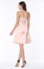 ColsBM Prudence Pastel Pink Classic A-line Half Backless Knee Length Ruching Little Black Dresses