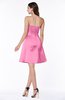 ColsBM Prudence Rose Pink Classic A-line Half Backless Knee Length Ruching Little Black Dresses