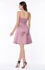 ColsBM Prudence Silver Pink Classic A-line Half Backless Knee Length Ruching Little Black Dresses