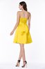ColsBM Prudence Yellow Classic A-line Half Backless Knee Length Ruching Little Black Dresses