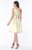 ColsBM Dana Bleached Sand Modest A-line One Shoulder Sleeveless Knee Length Bridesmaid Dresses