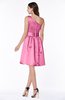 ColsBM Dana Carnation Pink Modest A-line One Shoulder Sleeveless Knee Length Bridesmaid Dresses