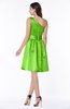 ColsBM Dana Classic Green Modest A-line One Shoulder Sleeveless Knee Length Bridesmaid Dresses