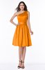 ColsBM Dana Orange Modest A-line One Shoulder Sleeveless Knee Length Bridesmaid Dresses