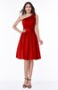 ColsBM Dana Red Modest A-line One Shoulder Sleeveless Knee Length Bridesmaid Dresses