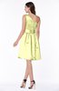 ColsBM Dana Wax Yellow Modest A-line One Shoulder Sleeveless Knee Length Bridesmaid Dresses