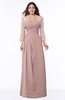 ColsBM Camila Blush Pink Modest Strapless Zip up Floor Length Lace Mother of the Bride Dresses