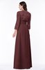 ColsBM Camila Burgundy Modest Strapless Zip up Floor Length Lace Mother of the Bride Dresses