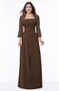 ColsBM Camila Chocolate Brown Modest Strapless Zip up Floor Length Lace Mother of the Bride Dresses