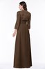 ColsBM Camila Chocolate Brown Modest Strapless Zip up Floor Length Lace Mother of the Bride Dresses