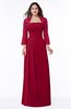ColsBM Camila Dark Red Modest Strapless Zip up Floor Length Lace Mother of the Bride Dresses