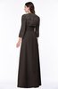 ColsBM Camila Fudge Brown Modest Strapless Zip up Floor Length Lace Mother of the Bride Dresses