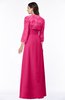 ColsBM Camila Fuschia Modest Strapless Zip up Floor Length Lace Mother of the Bride Dresses