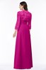 ColsBM Camila Hot Pink Modest Strapless Zip up Floor Length Lace Mother of the Bride Dresses