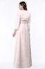 ColsBM Camila Light Pink Modest Strapless Zip up Floor Length Lace Mother of the Bride Dresses