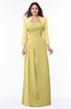 ColsBM Camila Misted Yellow Modest Strapless Zip up Floor Length Lace Mother of the Bride Dresses