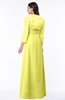 ColsBM Camila Pale Yellow Modest Strapless Zip up Floor Length Lace Mother of the Bride Dresses