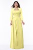ColsBM Camila Pastel Yellow Modest Strapless Zip up Floor Length Lace Mother of the Bride Dresses