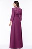 ColsBM Camila Raspberry Modest Strapless Zip up Floor Length Lace Mother of the Bride Dresses