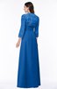 ColsBM Camila Royal Blue Modest Strapless Zip up Floor Length Lace Mother of the Bride Dresses