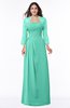 ColsBM Camila Seafoam Green Modest Strapless Zip up Floor Length Lace Mother of the Bride Dresses