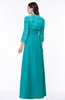 ColsBM Camila Teal Modest Strapless Zip up Floor Length Lace Mother of the Bride Dresses