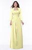 ColsBM Camila Wax Yellow Modest Strapless Zip up Floor Length Lace Mother of the Bride Dresses