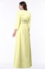ColsBM Camila Wax Yellow Modest Strapless Zip up Floor Length Lace Mother of the Bride Dresses