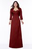 ColsBM Erica Dark Red Traditional Criss-cross Straps Satin Floor Length Pick up Mother of the Bride Dresses