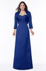 ColsBM Erica Electric Blue Traditional Criss-cross Straps Satin Floor Length Pick up Mother of the Bride Dresses